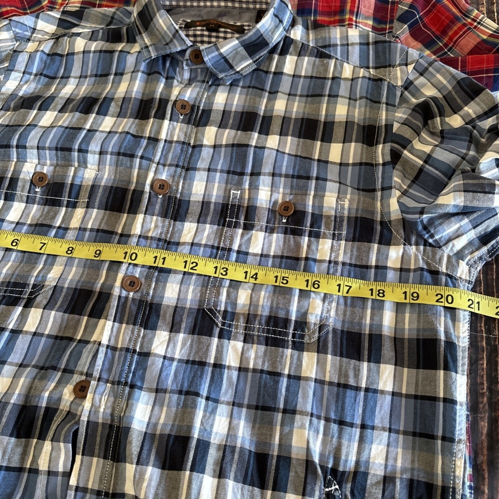 Ben Sherman Mens Multicolor Plaid Flip Cuff Button Up Shirts Size M Lot Of 2 - Picture 10 of 12